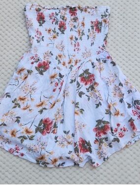 Garage Floral Strapless Romper